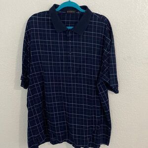 Divots- navy and white polo- Size XXL